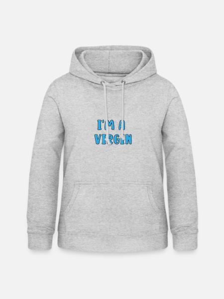 Ich bin eine Jungfrau - Frauen Hoodie - Hellgrau meliert