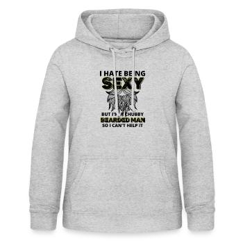 Beard - Women's Hoodie - light heather grey - Front - AI Model Female 172 light (172cm)