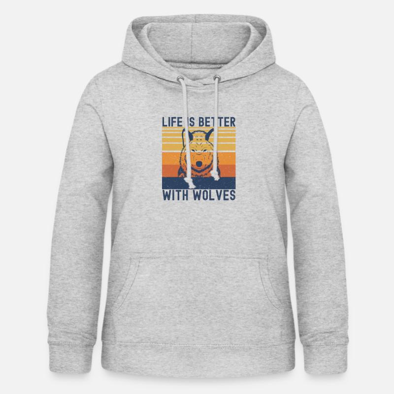 Wolf - Women's Hoodie - light heather grey