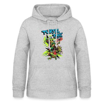 TMNT Mutant Mayhem Turtle Time All Turtles - Women's Hoodie - light heather grey - Front - AI Model Female 172 light (172cm)