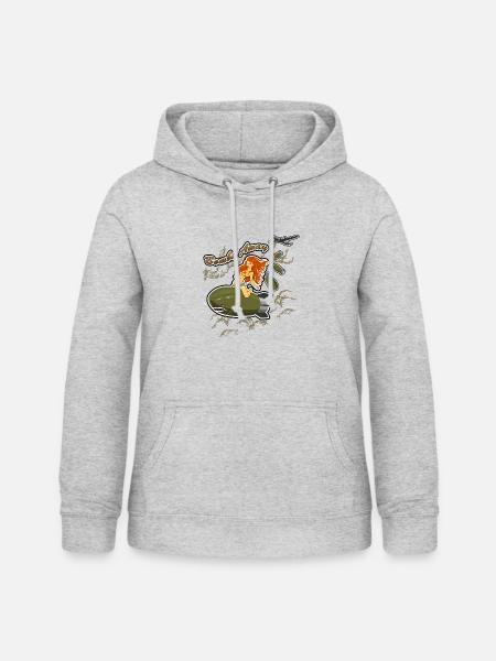 Bomben Reiter - Frauen Hoodie - Hellgrau meliert