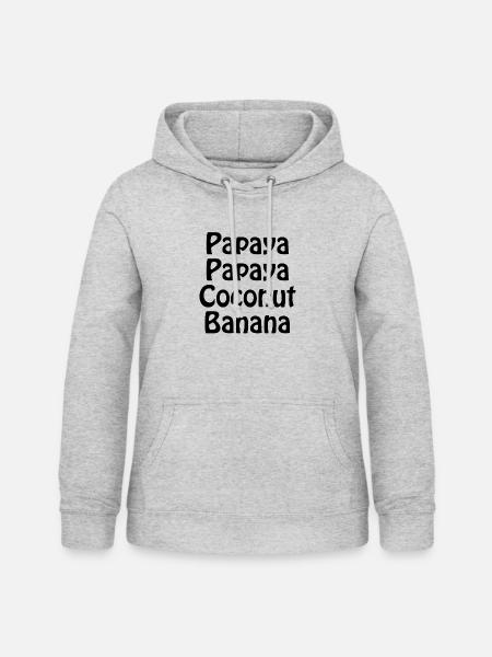 papaya1 - Frauen Hoodie - Hellgrau meliert