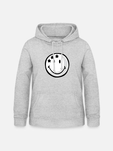 Smiley Table Tennis Ball - Frauen Hoodie - Hellgrau meliert