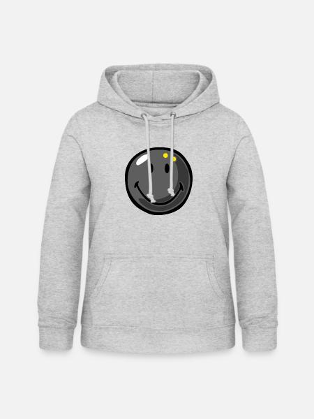 Smiley Squash Ball - Frauen Hoodie - Hellgrau meliert