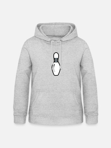 Bowling Kegel - Frauen Hoodie - Hellgrau meliert