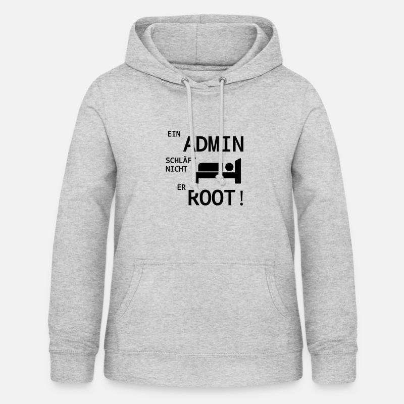 Ein Admin Root nicht Witzig Computer IT - Frauen Hoodie - Hellgrau meliert