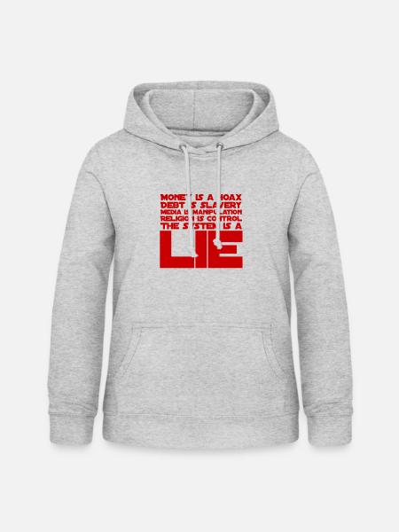 Religion ist Kontrolle - Frauen Hoodie - Hellgrau meliert