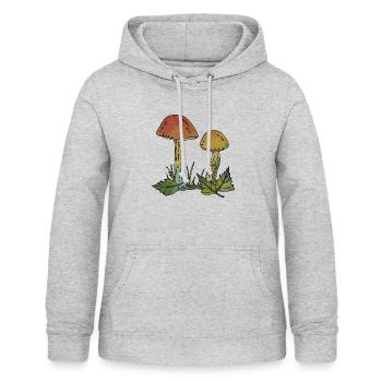 Fungi - Women's Hoodie - light heather grey - Front - AI Model Female 172 light (172cm)