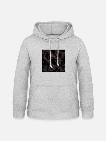 Nebel aud schwarzen Hintergrund! - Frauen Hoodie - Hellgrau meliert
