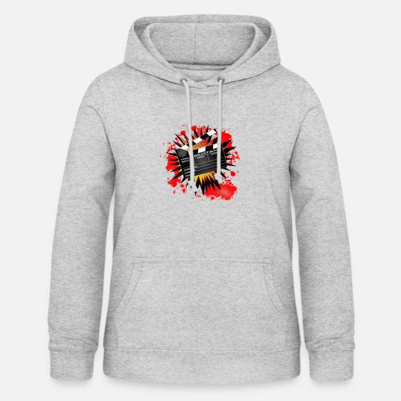 Clap de Noël - Sweat à capuche Femme - gris clair chiné