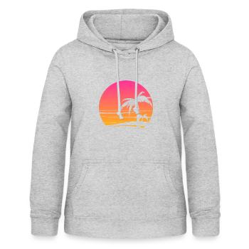 tramonto - Felpa con cappuccio da donna - grigio chiaro melange - Fronte - AI Model Female 172 light (172cm)