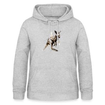 Kangaroo polygonal - Women's Hoodie - light heather grey - Front - AI Model Female 172 light (172cm)