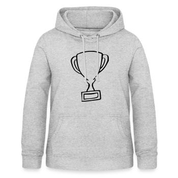 cup001 - Sweat à capuche Femme - gris clair chiné - Devant - AI Model Female 172 light (172cm)