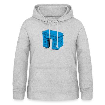 Arc de Triomphe - Frauen Hoodie - Hellgrau meliert - Vorne - AI Model Female 172 light (172cm)