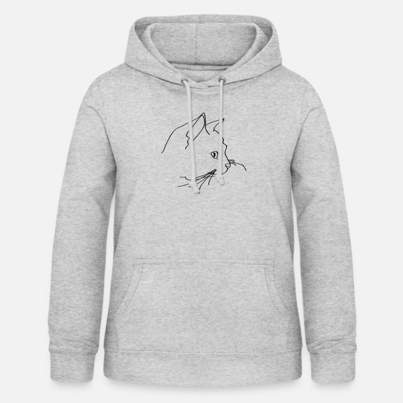 Cat Duffy silhouette - Women's Hoodie - light heather grey