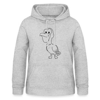 Pelikan Comic Animal - Sweat à capuche Femme - gris clair chiné - Devant - AI Model Female 172 light (172cm)