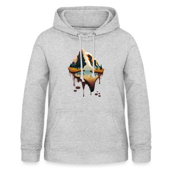 SURREAL - Frauen Hoodie - Hellgrau meliert - Vorne - AI Model Female 172 light (172cm)