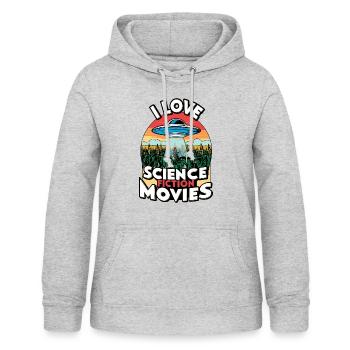 I love science fiction - Women's Hoodie - light heather grey - Front - AI Model Female 172 light (172cm)
