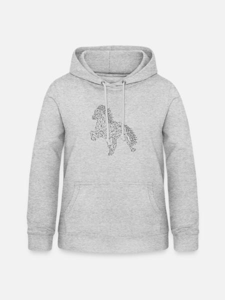 Geometischer Isländer - Frauen Hoodie - Hellgrau meliert
