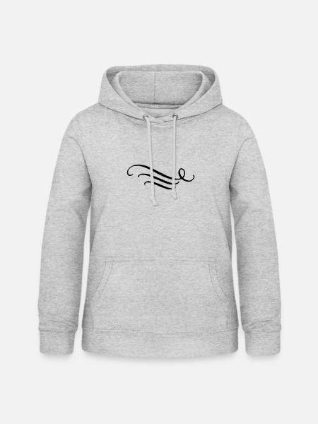 Dekoration - Frauen Hoodie - Hellgrau meliert