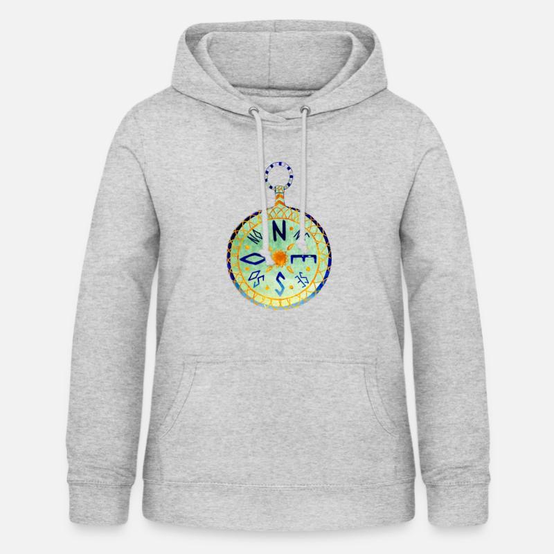 Compass - Women's Hoodie - light heather grey