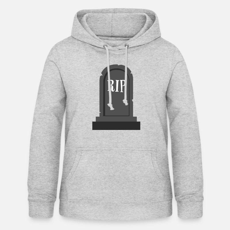 Gravestone RIP Halloween - Women's Hoodie - light heather grey