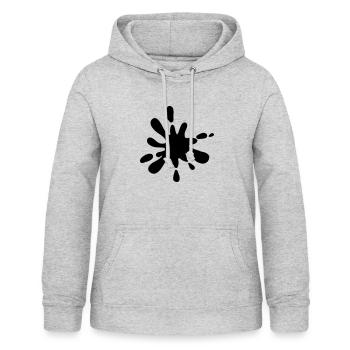 goutte - Sweat à capuche Femme - gris clair chiné - Devant - AI Model Female 172 light (172cm)