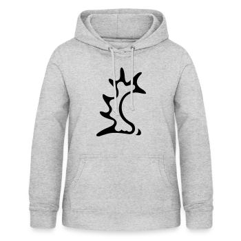 Hauptgestuet Trakehnen Brand - Frauen Hoodie - Hellgrau meliert - Vorne - AI Model Female 172 light (172cm)