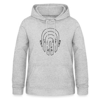 Head - Women's Hoodie - light heather grey - Front - AI Model Female 172 light (172cm)