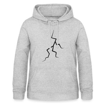 Blitz Icon Wetter Gewitter - Frauen Hoodie - Hellgrau meliert - Vorne - AI Model Female 172 light (172cm)