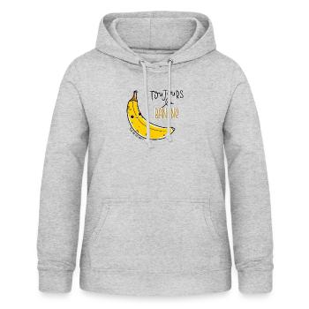 Always the banana, for the optimistic and happy - Women's Hoodie - light heather grey - Front - AI Model Female 172 light (172cm)