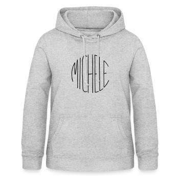 Michele - Sweat à capuche Femme - gris clair chiné - Devant - AI Model Female 172 light (172cm)