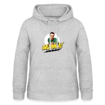 The Big Bang Theory Spruch - Frauen Hoodie - Hellgrau meliert - Vorne - AI Model Female 172 light (172cm)