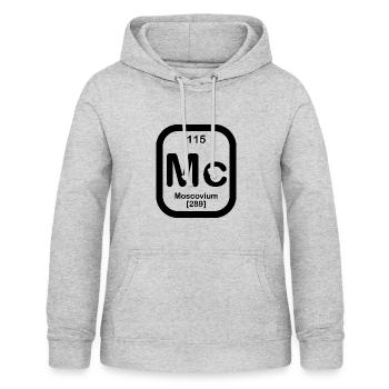 Moscou en noir - Sweat à capuche Femme - gris clair chiné - Devant - AI Model Female 172 light (172cm)