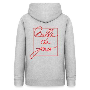 Belle de Jour / La beauté du jour - Sweat à capuche Femme - gris clair chiné - Dos - AI Model Female 172 light (172cm)