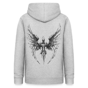 2reborn Angelwings Knight 01 1 - Frauen Hoodie - Hellgrau meliert - Hinten - AI Model Female 172 light (172cm)