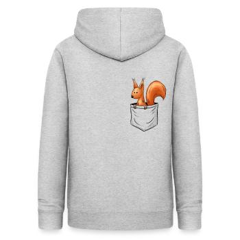 Lässig niedliches Eichhörnchen In Deiner Tasche - Frauen Hoodie - Hellgrau meliert - Hinten - AI Model Female 172 light (172cm)