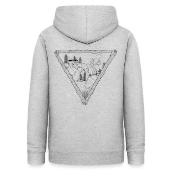 Skeleton Bus - Sweat à capuche Femme - gris clair chiné - Dos - AI Model Female 172 light (172cm)