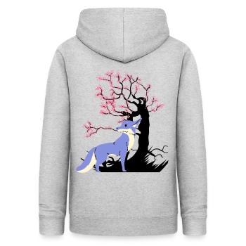 Renard Fantaisie Forêt Animal Conte De Fées Personnage Enfant - Sweat à capuche Femme - gris clair chiné - Dos - AI Model Female 172 light (172cm)