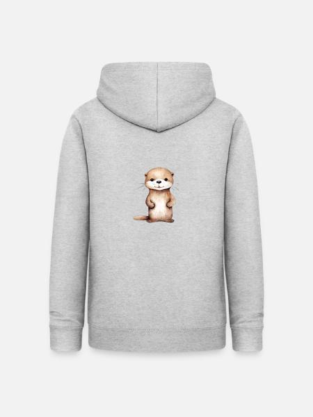 Otter Otterklasse - Frauen Hoodie - Hellgrau meliert