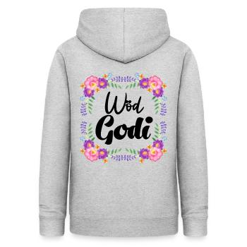 Wöd Godi Tolle Godi Taufpatin Österreich Sprüche - Frauen Hoodie - Hellgrau meliert - Hinten - AI Model Female 172 light (172cm)