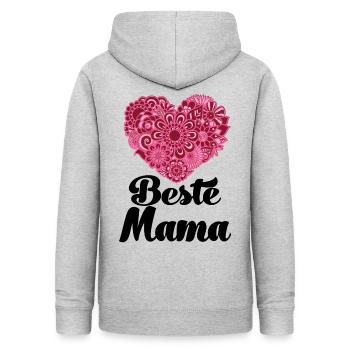 Beste Mami Schweiz beste Mama Muttertag - Frauen Hoodie - Hellgrau meliert - Hinten - AI Model Female 172 light (172cm)