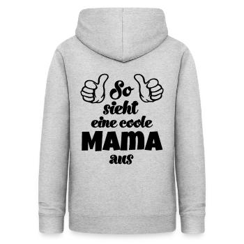So sieht eine coole Mama aus Mami Schweiz Mutter - Frauen Hoodie - Hellgrau meliert - Hinten - AI Model Female 172 light (172cm)