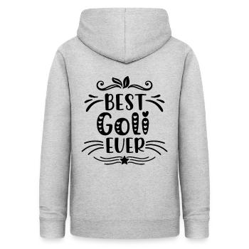 Beste Goli Patentante Österreich Taufpatin - Frauen Hoodie - Hellgrau meliert - Hinten - AI Model Female 172 light (172cm)