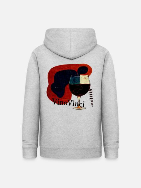 Vino Geometrie - Frauen Hoodie - Hellgrau meliert