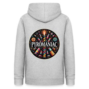 Pyrotechnik Silvester Feuerwerk Neujahr - Frauen Hoodie - Hellgrau meliert - Hinten - AI Model Female 172 light (172cm)
