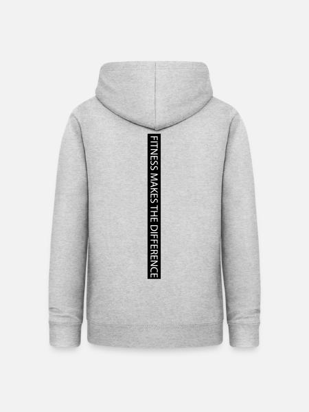 Fitness makes the Difference black - Frauen Hoodie - Hellgrau meliert