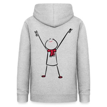 Ich bin ein Gewinner - Frauen Hoodie - Hellgrau meliert - Hinten - AI Model Female 172 light (172cm)
