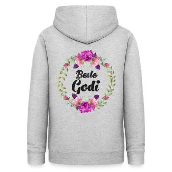 Beste Godi der Welt Patentante Tante Taufpatin - Frauen Hoodie - Hellgrau meliert - Hinten - AI Model Female 172 light (172cm)