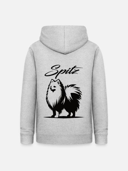 Spitz Design – Der charmante Wirbelwind - Frauen Hoodie - Hellgrau meliert